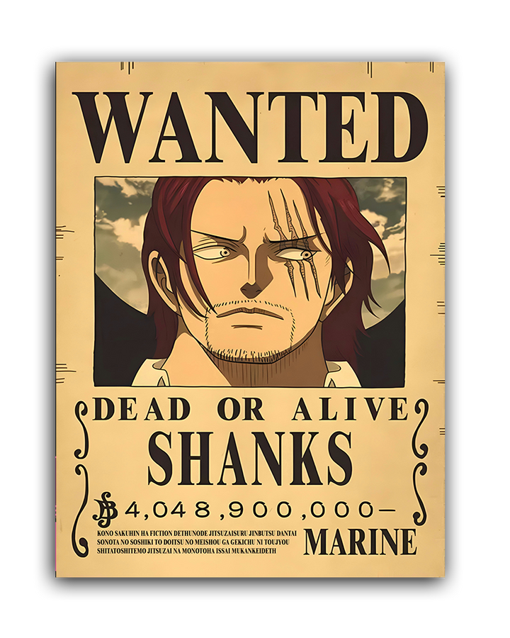 WANTED SHANKS - LED Bilder Folie