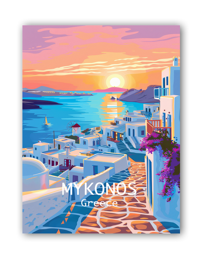 MYKONOS GREECE - LED Bilder Folie